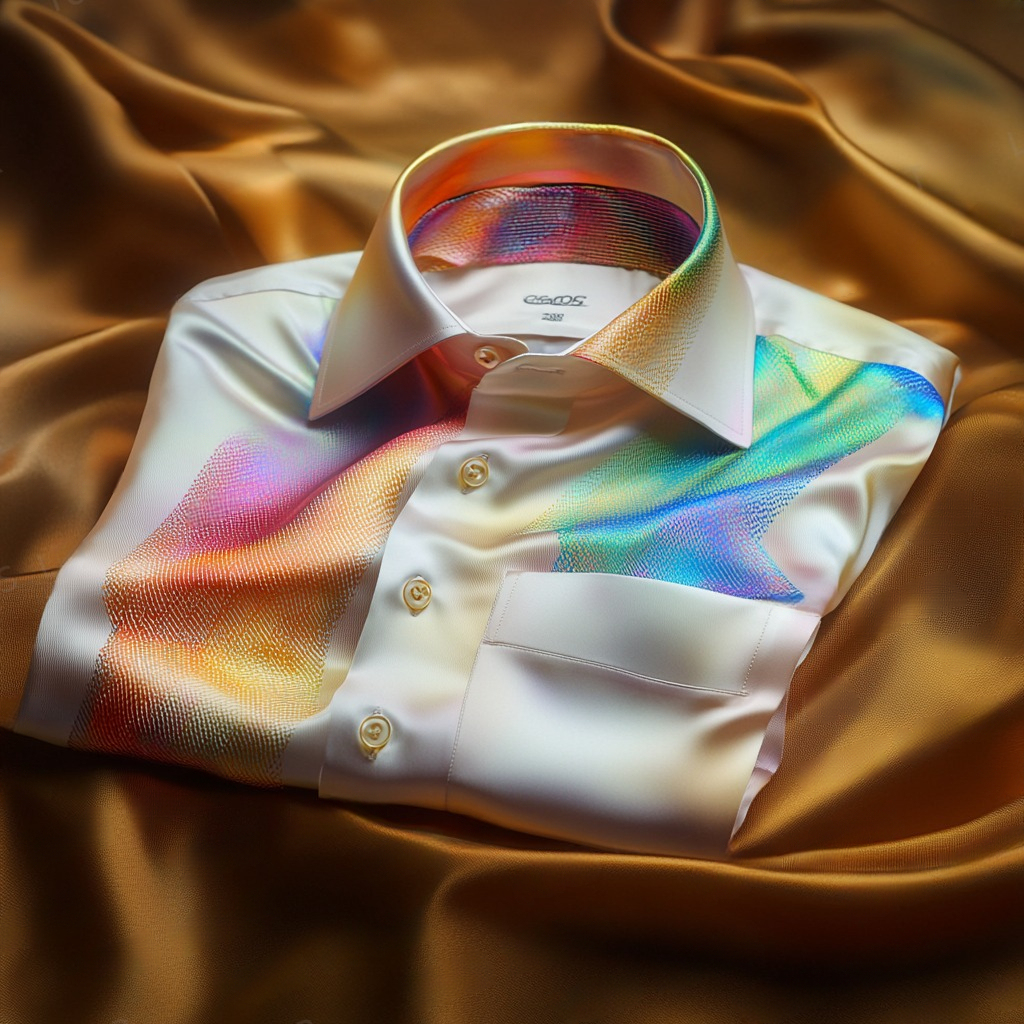 Men's Luxe Satin Long Sleeve Shirt