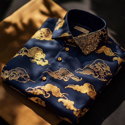 Men's Luxe Satin Long Sleeve Shirt