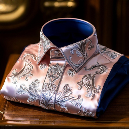 Men's Luxe Satin Long Sleeve Shirt