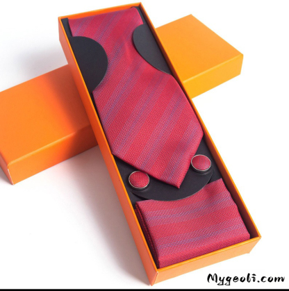 Paisley Men's Tie Square Scarf Cufflinks Gift Box Set
