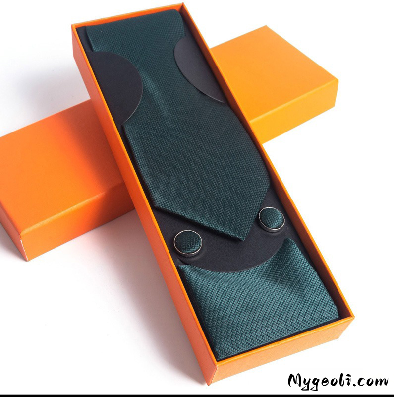 Paisley Men's Tie Square Scarf Cufflinks Gift Box Set