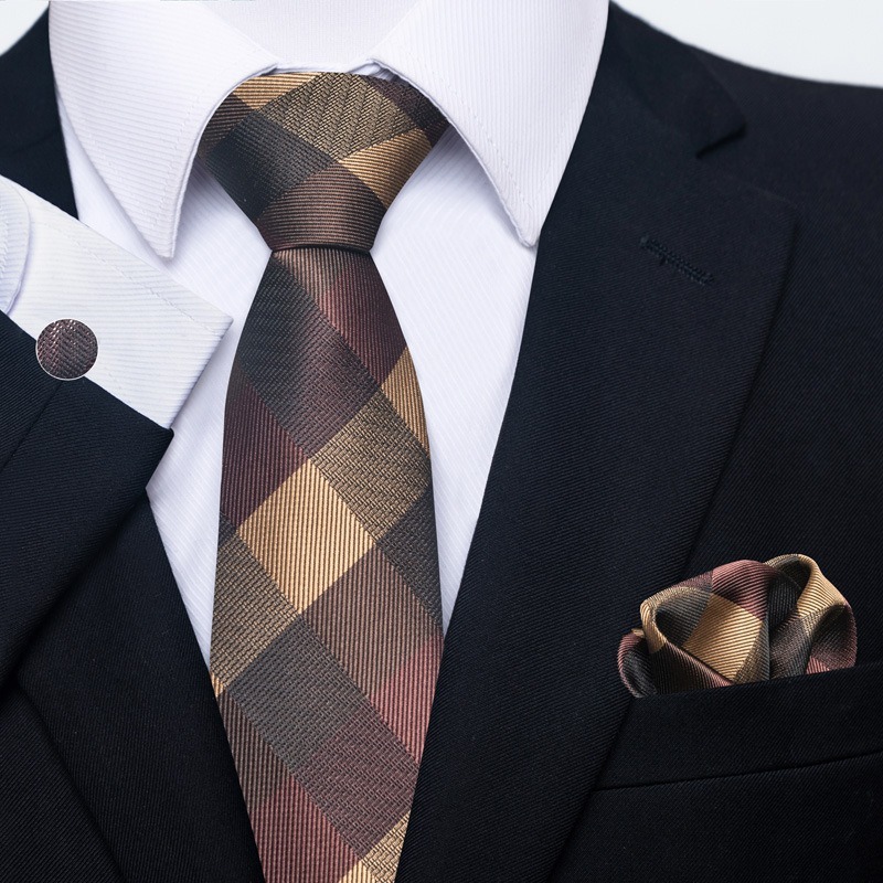 Paisley Men's Tie Square Scarf Cufflinks Gift Box Set