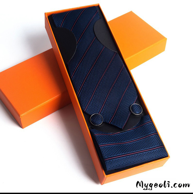 Paisley Men's Tie Square Scarf Cufflinks Gift Box Set
