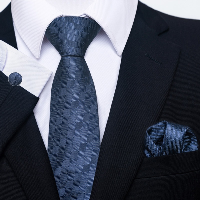 Paisley Men's Tie Square Scarf Cufflinks Gift Box Set