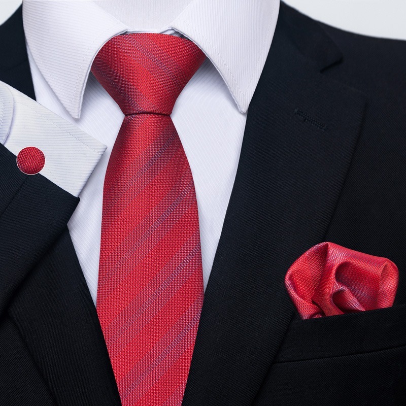 Paisley Men's Tie Square Scarf Cufflinks Gift Box Set