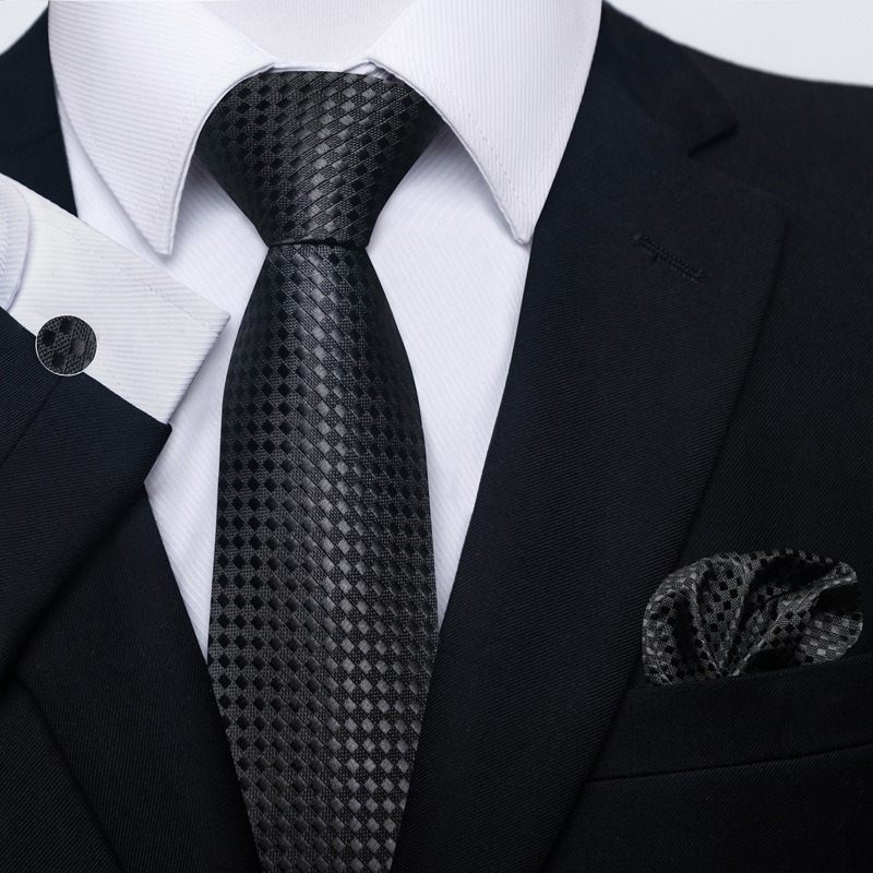 Paisley Men's Tie Square Scarf Cufflinks Gift Box Set