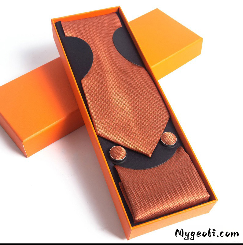 Paisley Men's Tie Square Scarf Cufflinks Gift Box Set