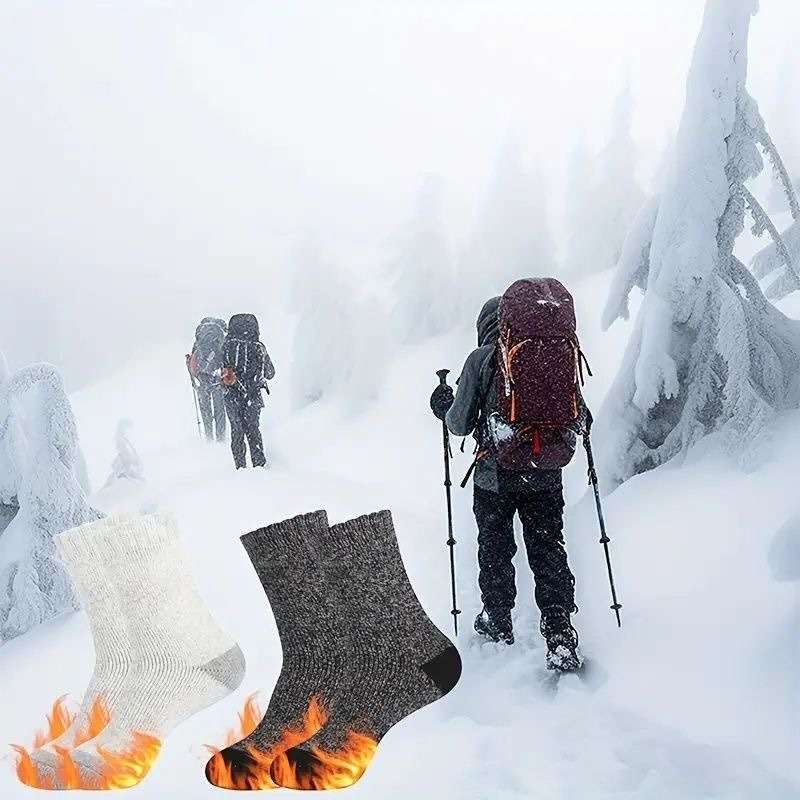 5 Pairs Men's Warm Thermal Lined Thermal Socks