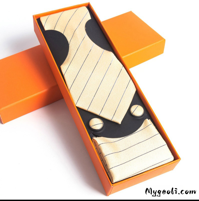 Paisley Men's Tie Square Scarf Cufflinks Gift Box Set