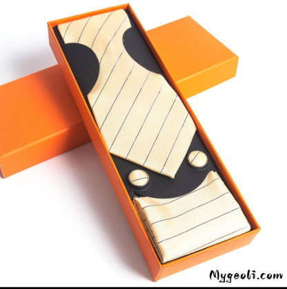 Paisley Men's Tie Square Scarf Cufflinks Gift Box Set