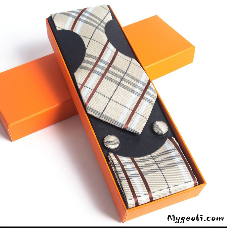 Paisley Men's Tie Square Scarf Cufflinks Gift Box Set