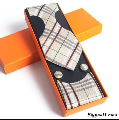 Paisley Men's Tie Square Scarf Cufflinks Gift Box Set