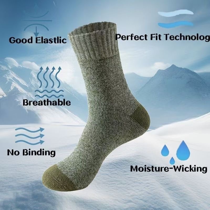 5 Pairs Men's Warm Thermal Lined Thermal Socks