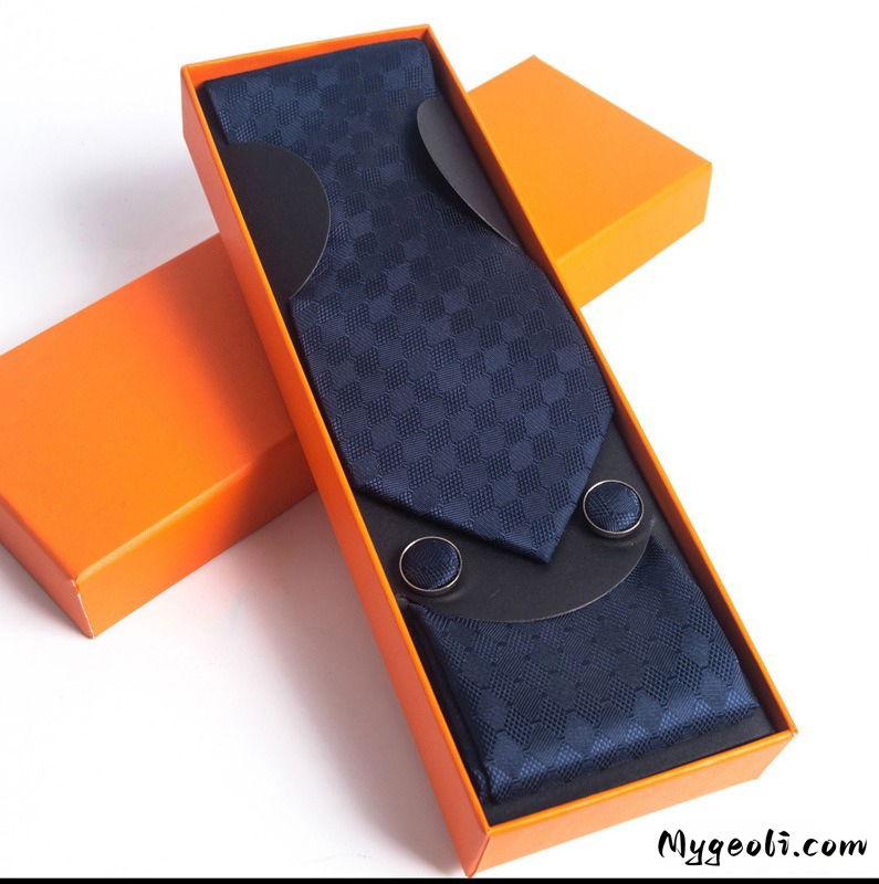 Paisley Men's Tie Square Scarf Cufflinks Gift Box Set