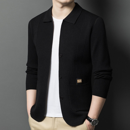 Knitted Cardigan Men's Sweater Jacket
