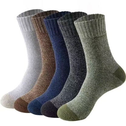 5 Pairs Men's Warm Thermal Lined Thermal Socks
