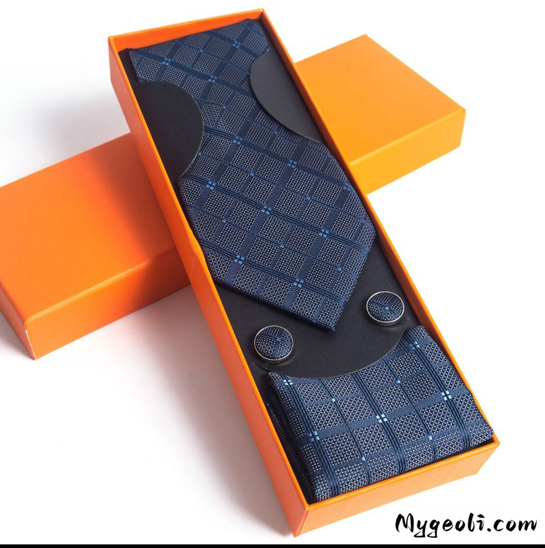 Paisley Men's Tie Square Scarf Cufflinks Gift Box Set