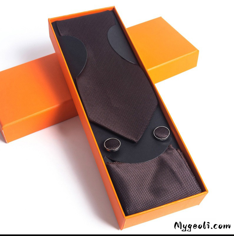 Paisley Men's Tie Square Scarf Cufflinks Gift Box Set