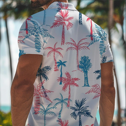 Men's Hawaiian Polo Shirts Golf Shirt Short Sleeve Polo Shirts