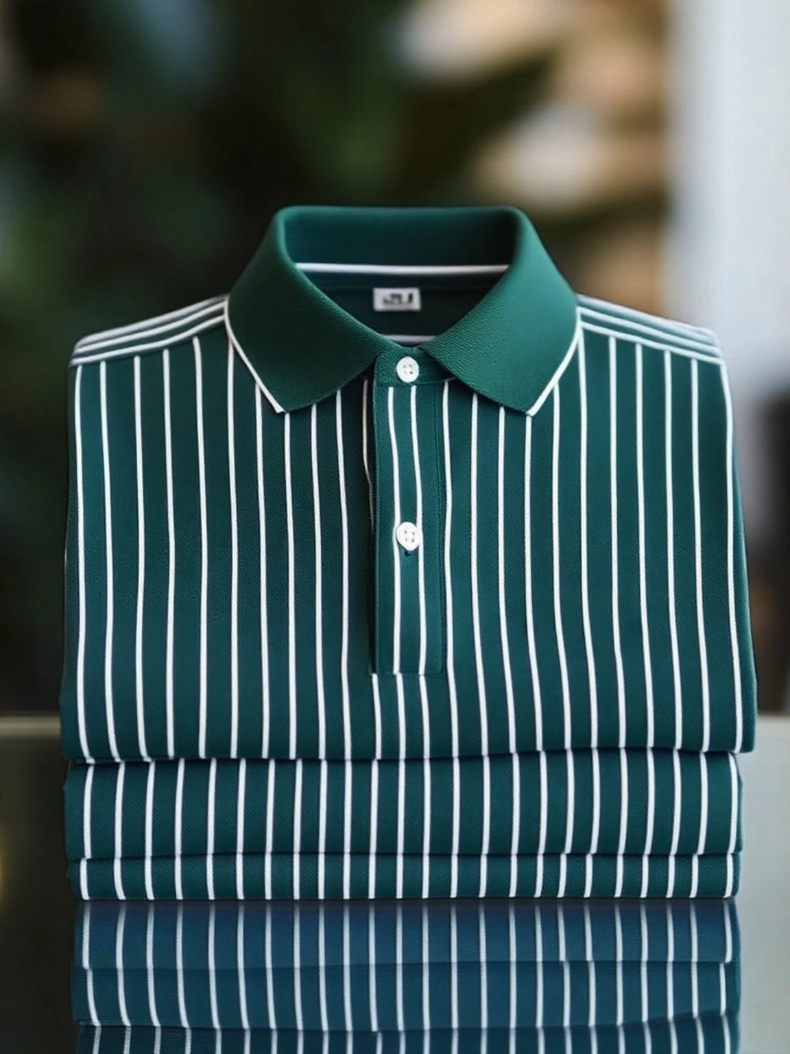 Men's Classic Business Logo Button Short Sleeve Polo Shirt