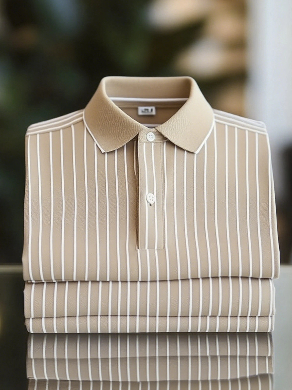 Men's Classic Business Logo Button Short Sleeve Polo Shirt