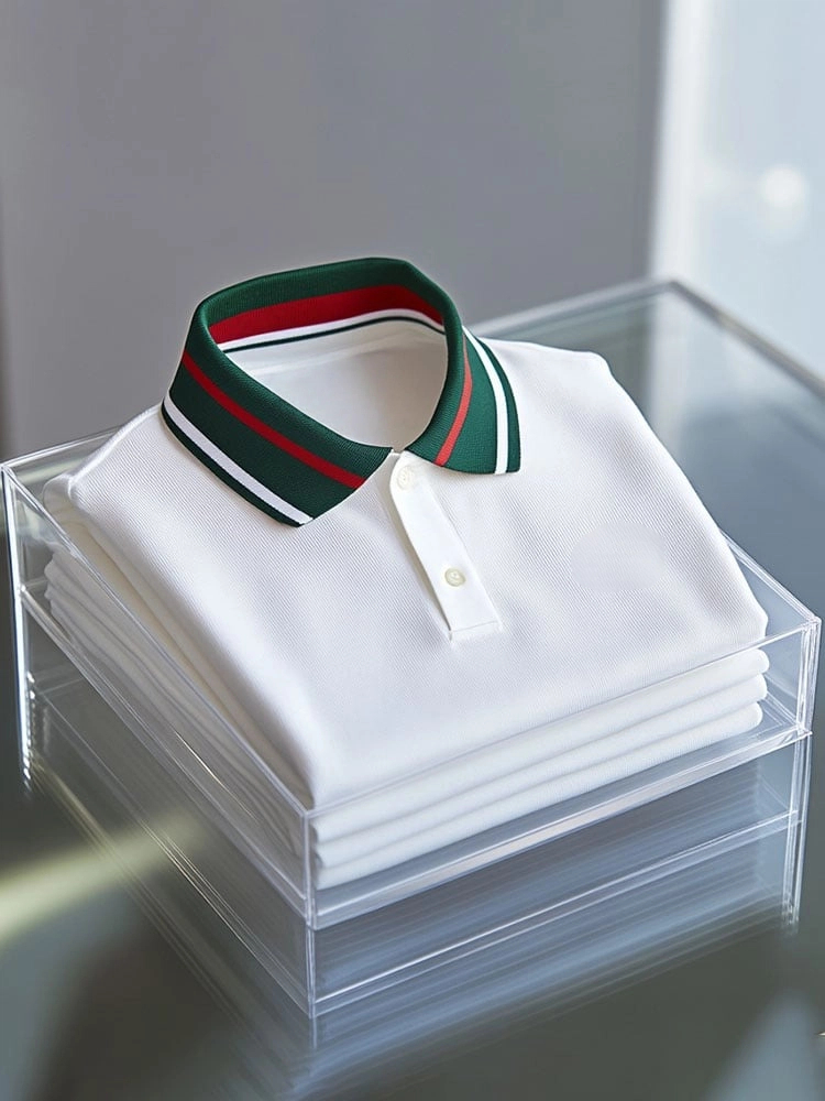 Men's Business Logo Button-Down Short Sleeve Polo Shirt