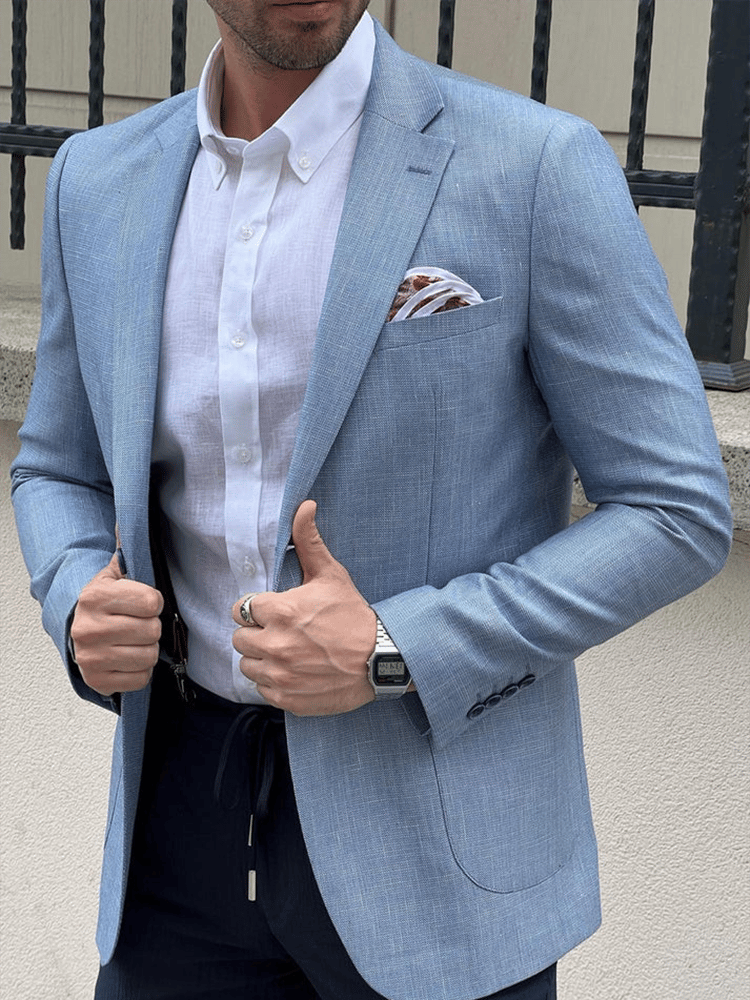 Men's Business Casual Large Pocket Solid Color Blazers