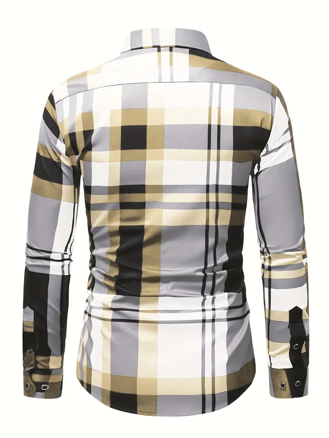 Men's Plaid Business Casual Shirt