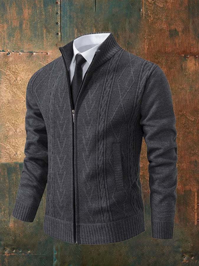Men's casual knitted sweater cardigan