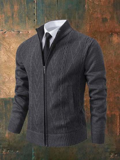 Men's casual knitted sweater cardigan