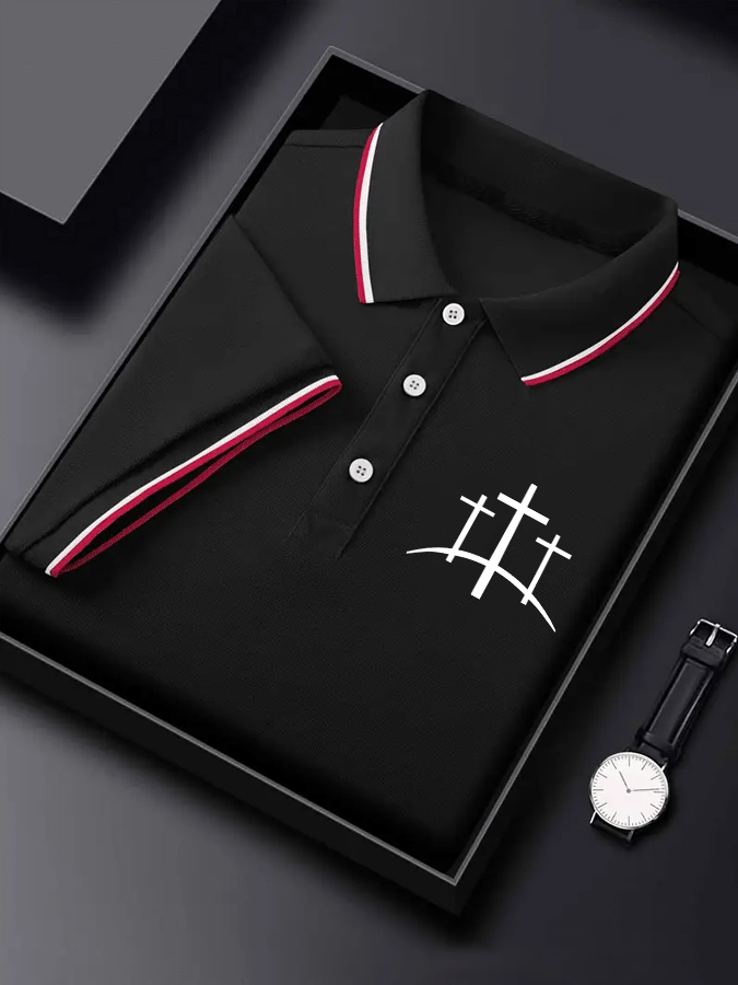 Men's Faith Print Polo Shirt