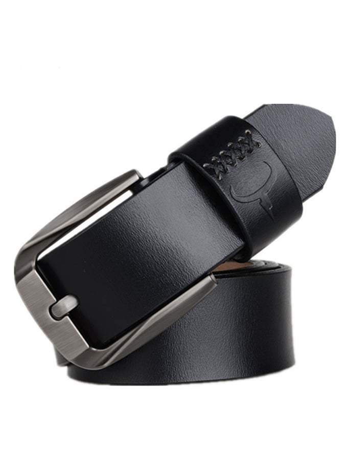 Business Casual Cowhide Fashion Men's Pin Buckle Belt