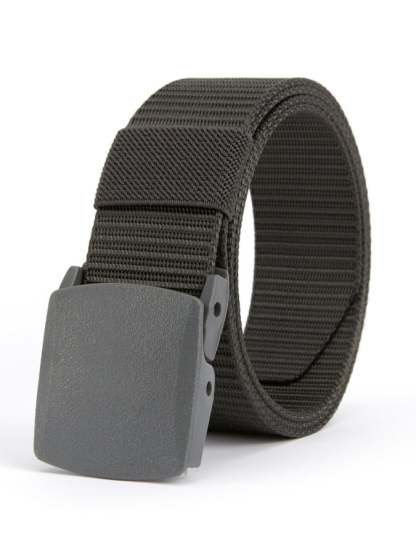 Men's outdoor training automatic buckle nylon canvas braided belt