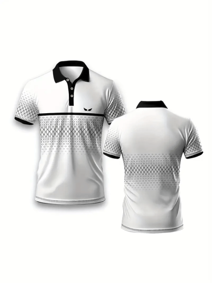 Men's Golf Casual Printed Casual Polo Shirt