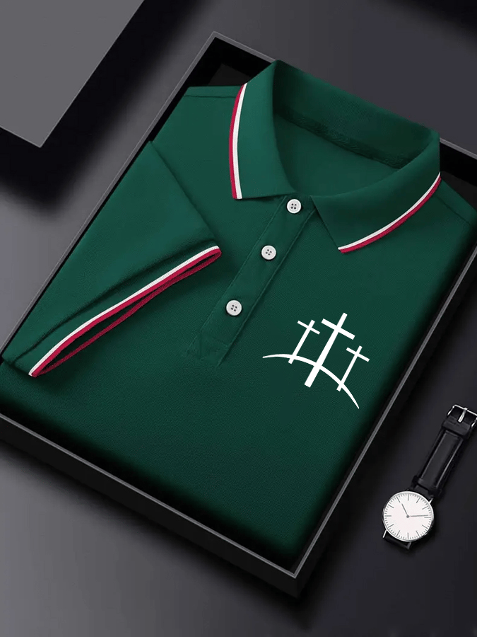 Men's Faith Print Polo Shirt