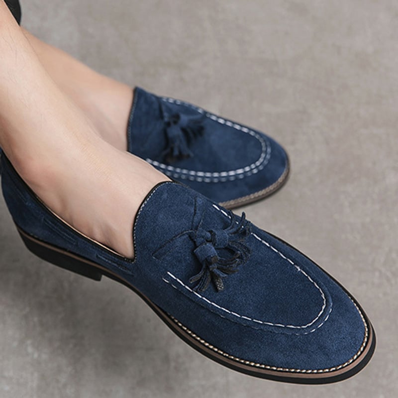 Retro Business Casual Suede Tassel Shoes