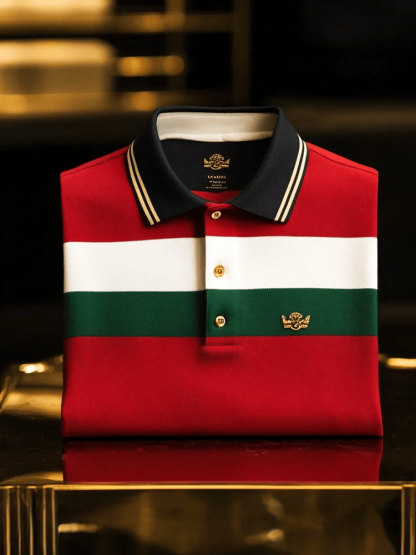 Men's Vintage Business Long Sleeve Polo Shirt