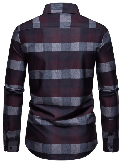 Men's Plaid Business Casual Shirt