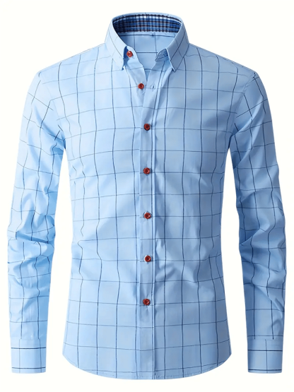 Men's Plaid Business Casual Shirt