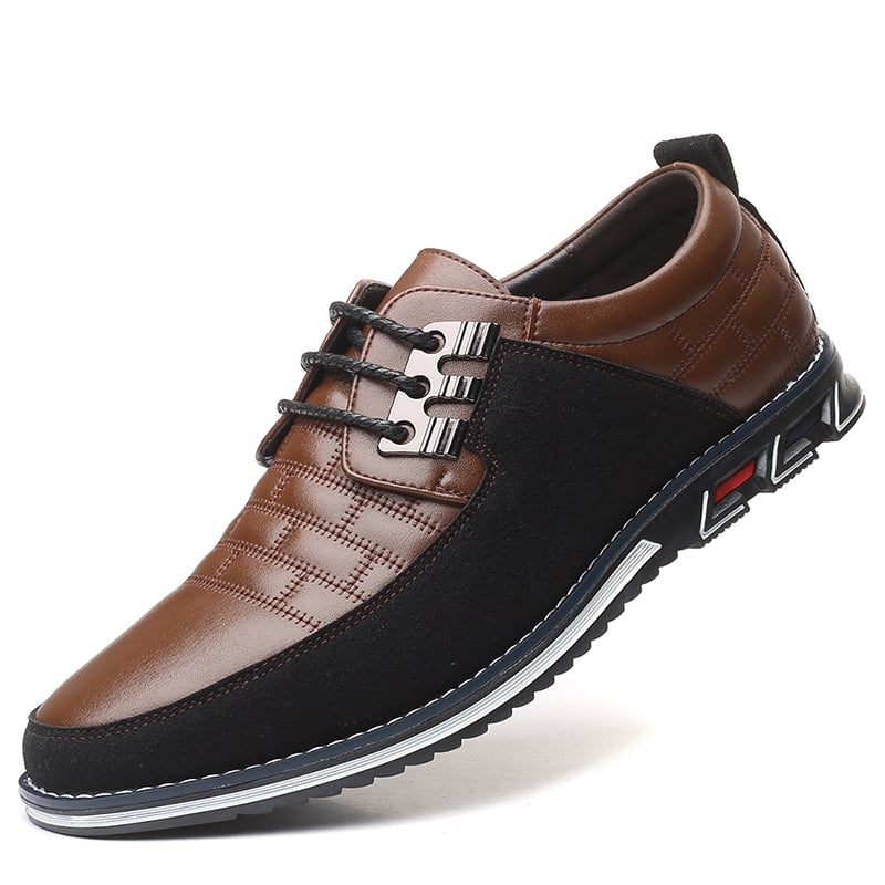 Men'S Patchwork Fashionable Casual Leather Shoes