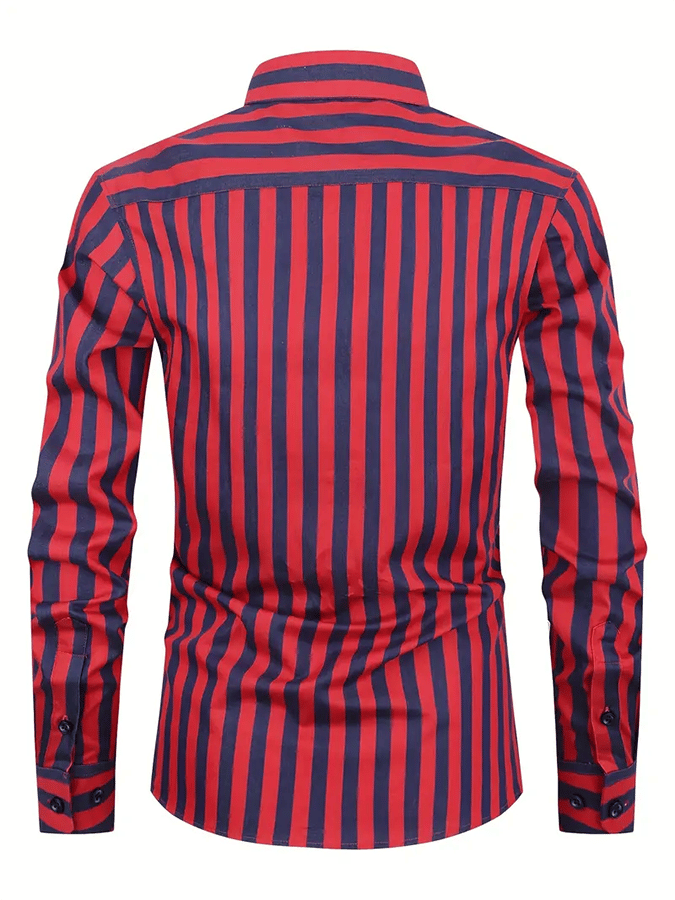 Men's Striped Business Casual Shirt