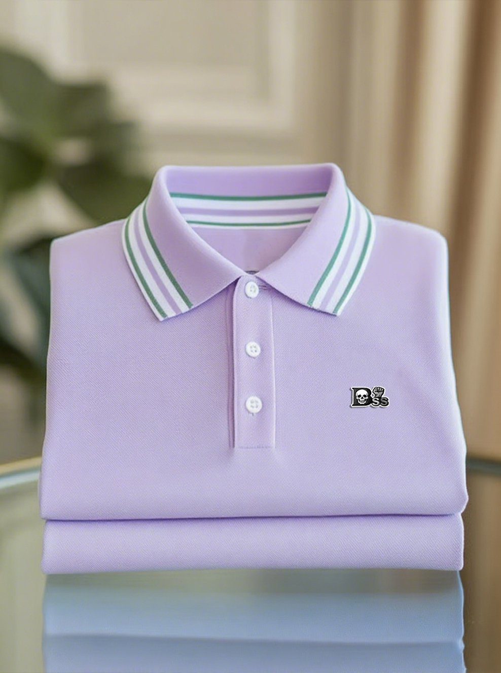 Men's Business Casual Button Short Sleeve Polo Shirt