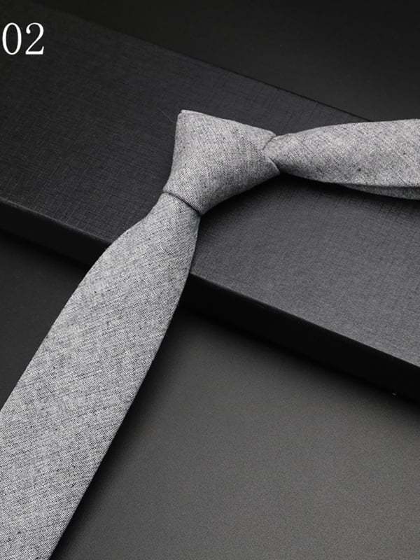 Men's British Solid Color Retro Gentleman Shirt Tie