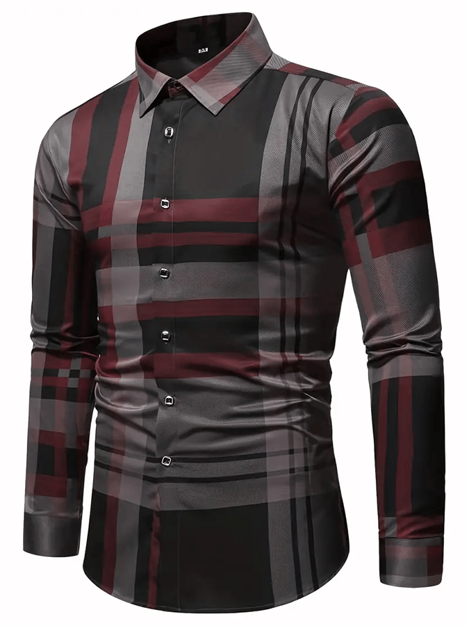 Men's Plaid Business Casual Shirt