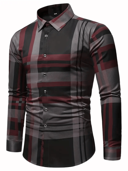 Men's Plaid Business Casual Shirt