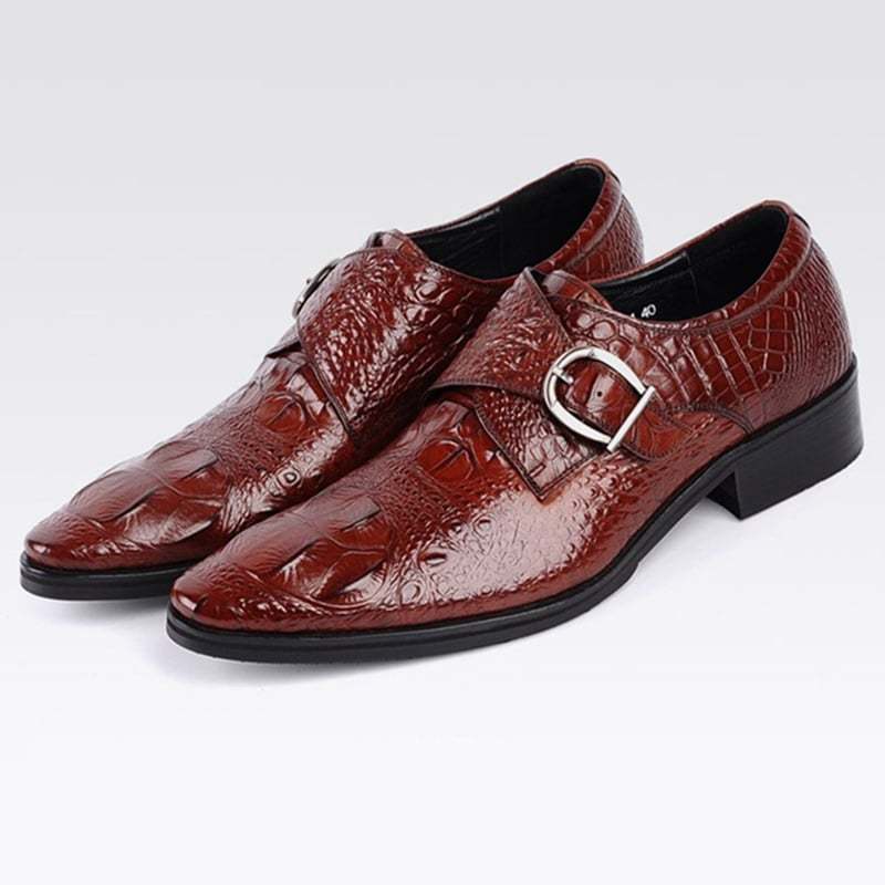 Men's Business Casual Single Monk Exotic Shoes