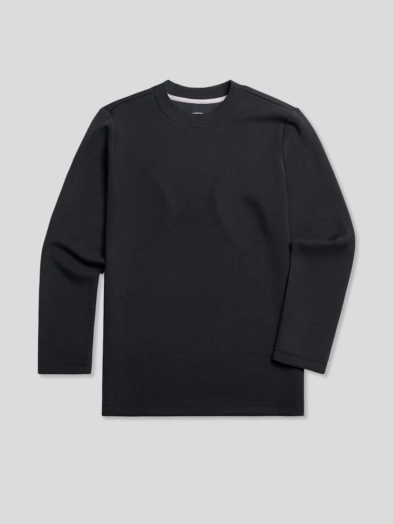 Modal Blend Elbow Patch Long Sleeve Tee:Slim Fit