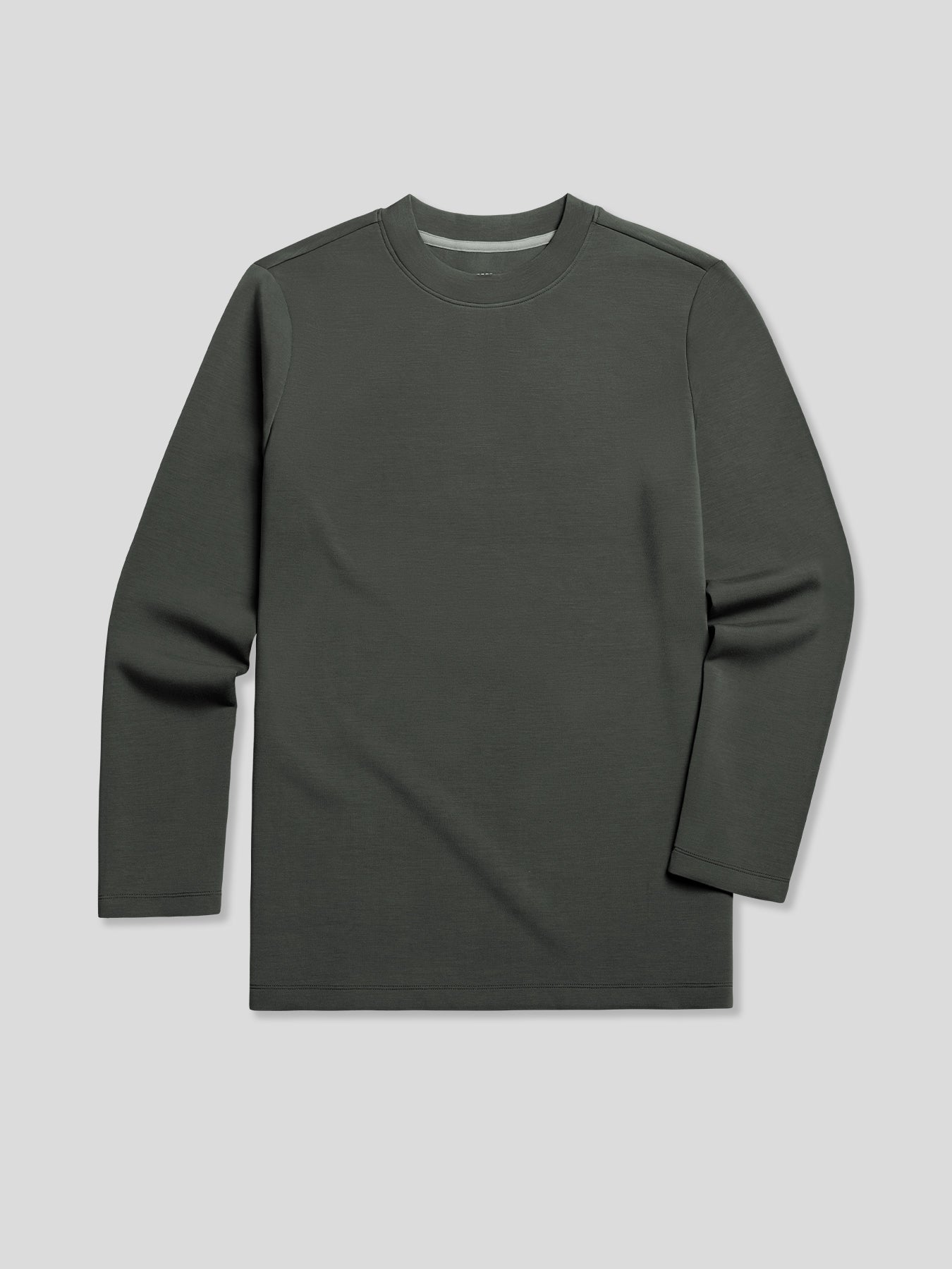 Modal Blend Elbow Patch Long Sleeve Tee:Slim Fit