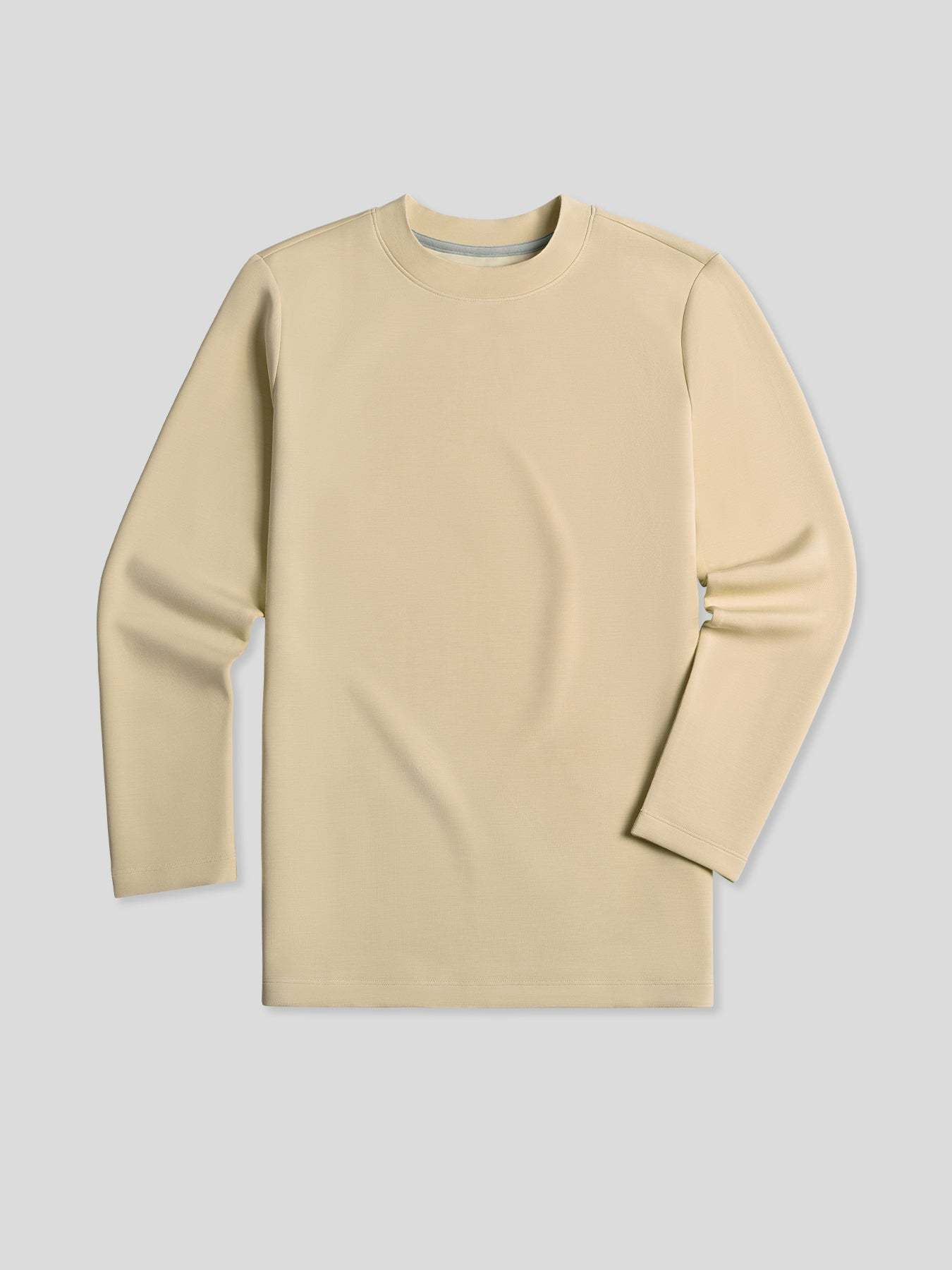 Modal Blend Elbow Patch Long Sleeve Tee:Slim Fit