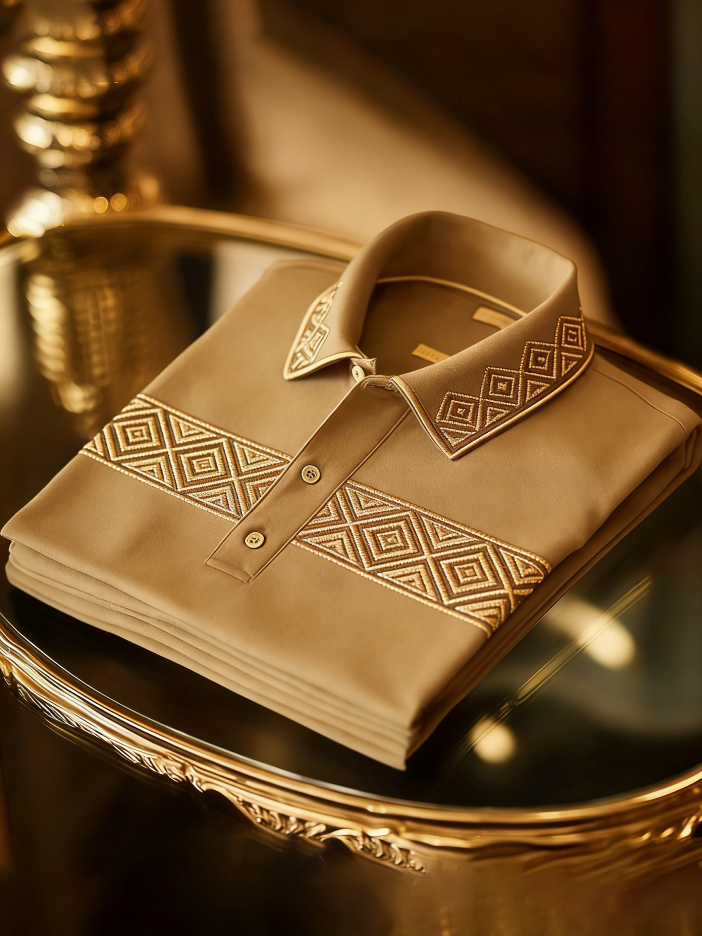 Men's Classic Business Button Short Sleeve Polo Shirt